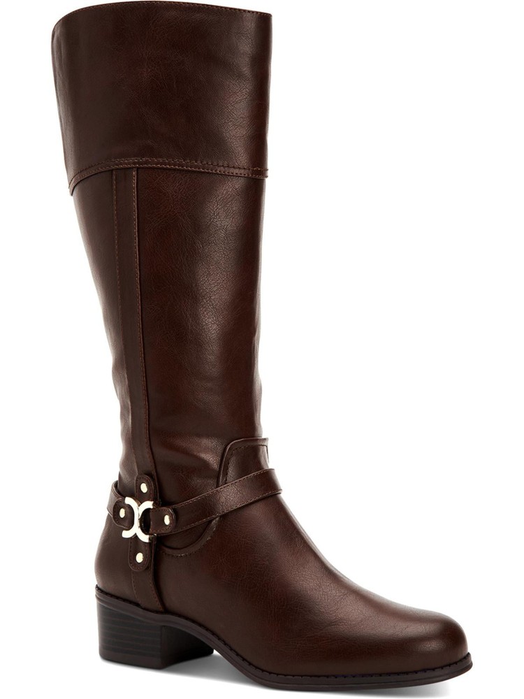 CHARTER CLUB Womens Brown Helenn Round Toe Block Heel Riding Boot 10 WC