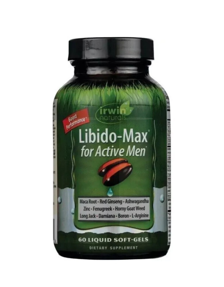 Irwin Naturals Libido-Max for Active Men  60 gels - EXP: 06-26