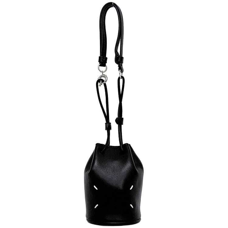 Maison Margiela  Free   Maison Margiela Mini Bucket Bag Tabi Black White Silve