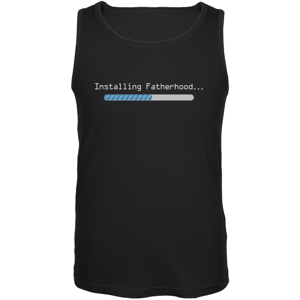 Fathers Day Installing Fatherhood Black Adult Tank Top