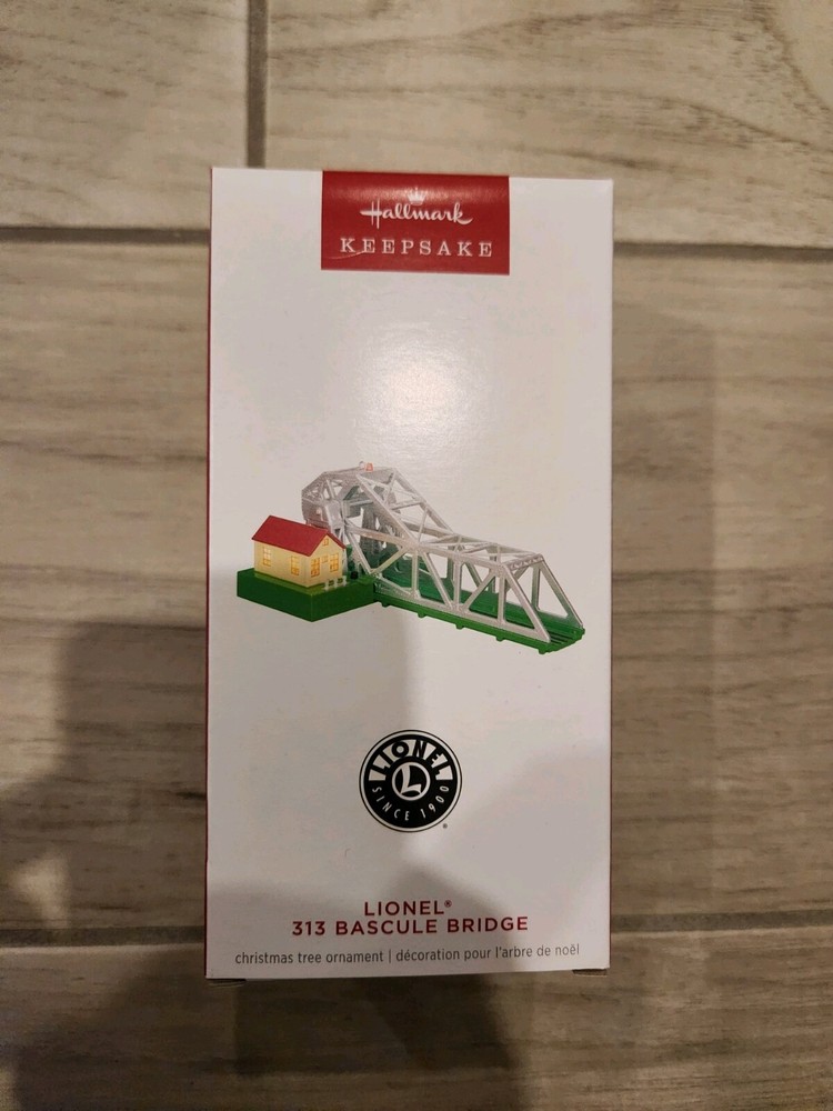 2024 Hallmark Keepsake Lionel 313 Bascule Bridge Light-Up Train Ornament