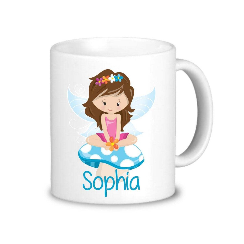 Fairy Princess Kids Mug Pink Fairy Drinkware Cup Magical Fairy Personalized Mug