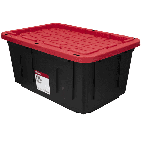 Hyper Tough 27 Gallon Large Plastic Storage Bin with Lid  