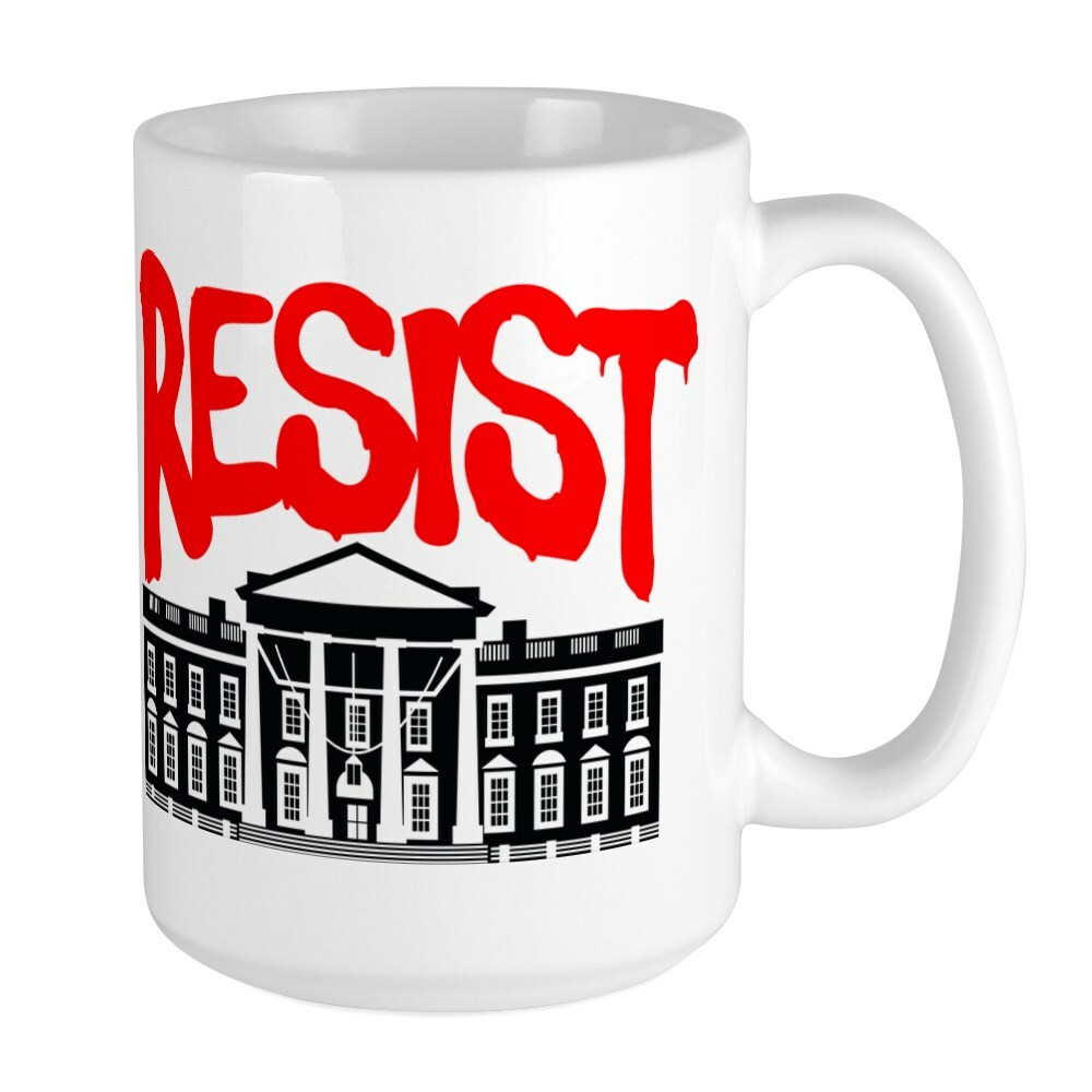 CafePress Resist White House Large Mug (2044102608)