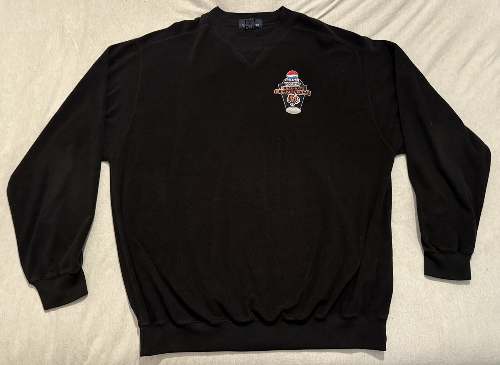 Vintage Pepsi Choice Of The Cincinnati Bengals XL Fleece Sweatshirt Cola NFL