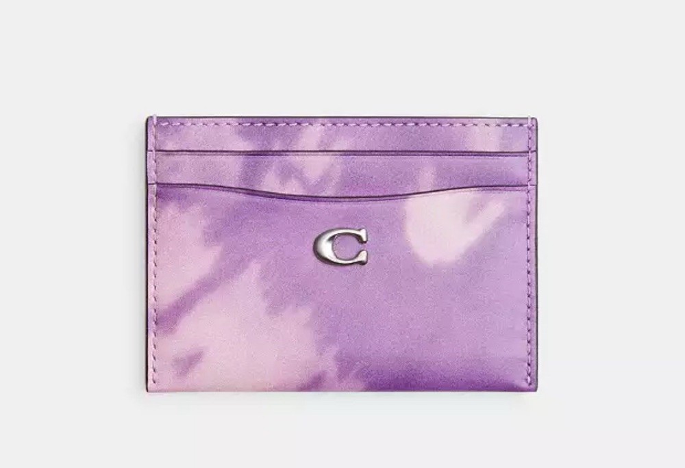 Coach Essential Card Case in Purple Tie Dye - Japan Exclusive