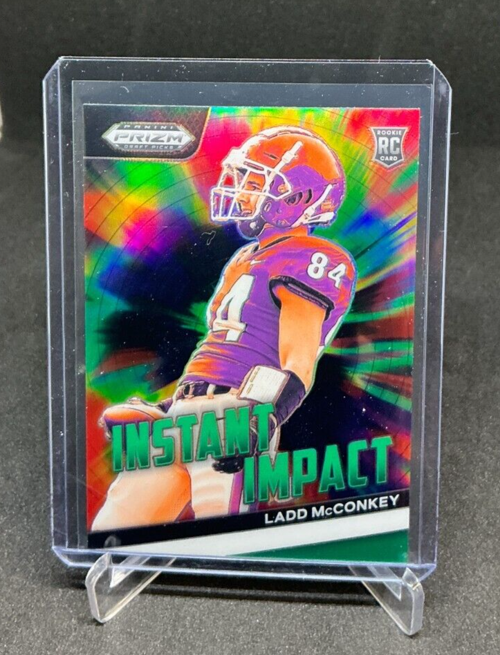 2024 Panini Prizm Draft Ladd McConkey RC Green Instant Impact Parallel F-LM