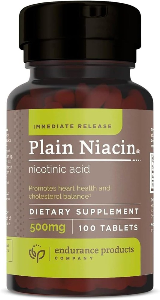 Niacin as Nicotinic Acid 100 Tablets Promotes Heart Health & Cholesterol Balance