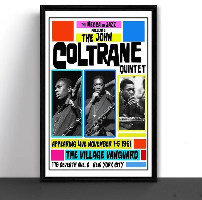 John Coltrane Village Vanguard 1961 Concert Tour Poster Art Print