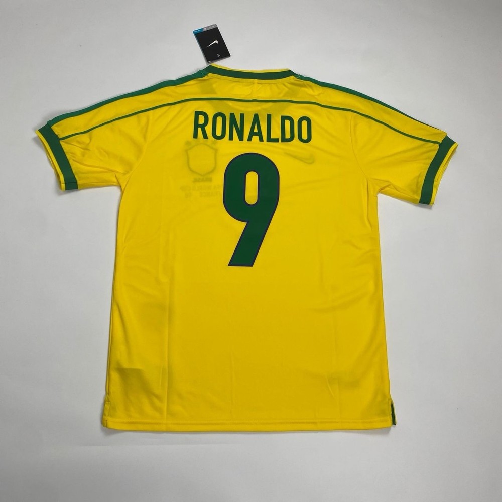 Brazil 1998 Home Jersey Short Sleeve – Ronaldo Nazario #9