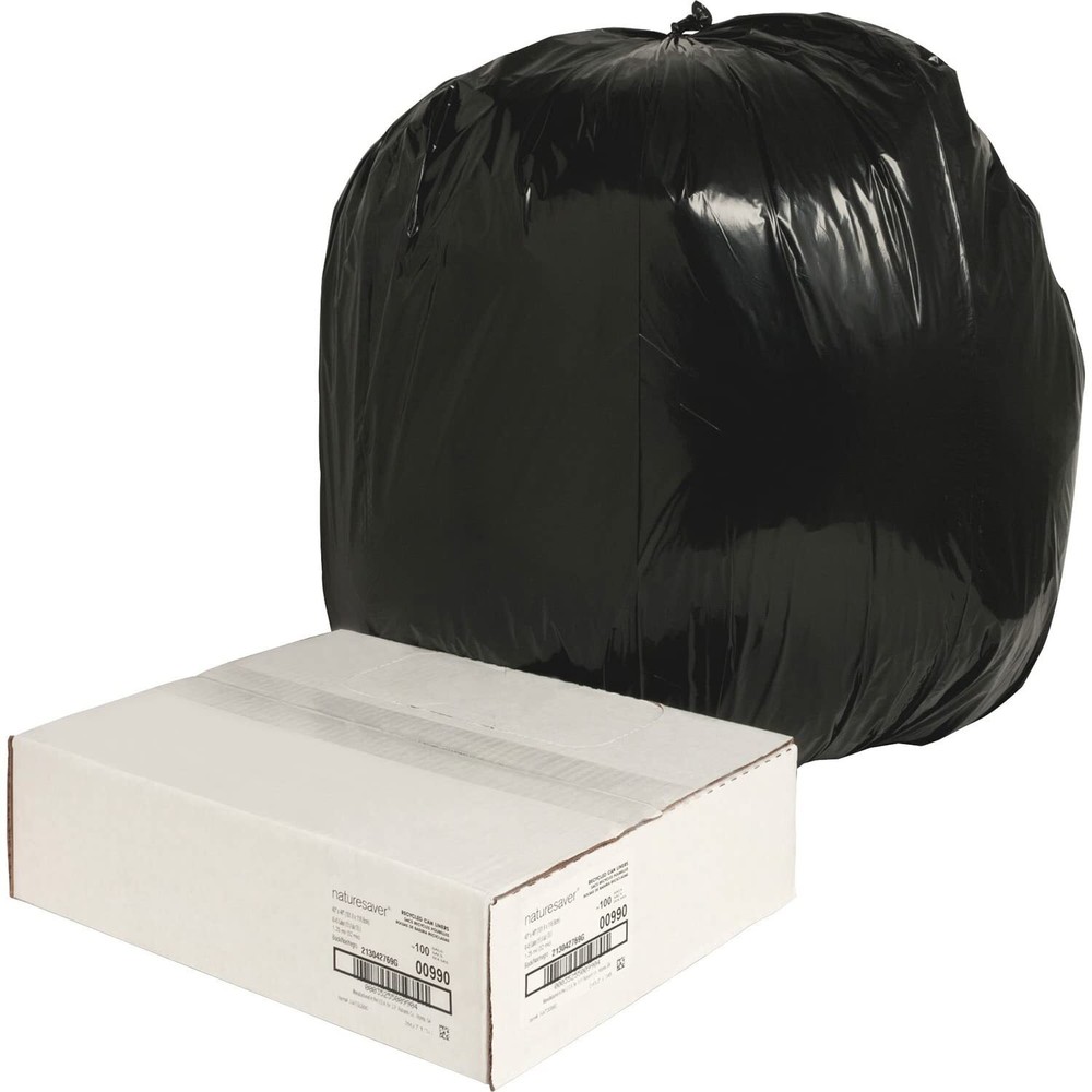NAT00990 - Black Low-density Recycled Can Liners