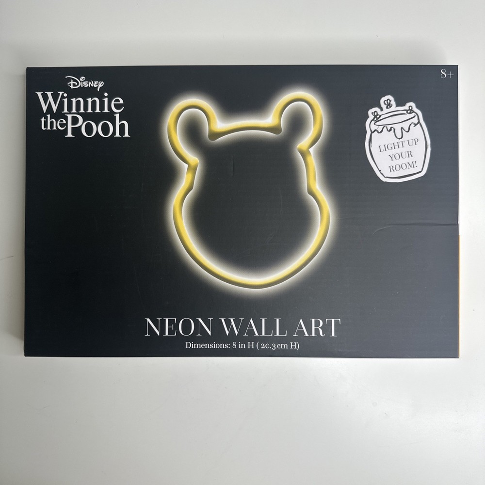 Disney Winnie The Pooh Glow in the Dark Neon Wall Art Decor