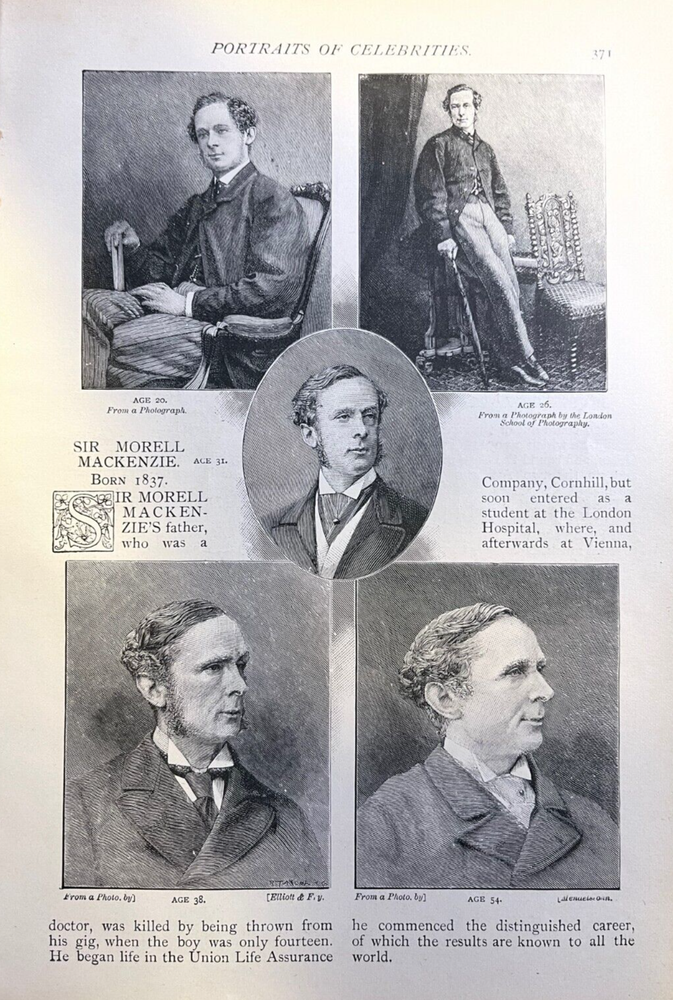 1891 Sir Monrell Mackenzie Union Life Assurance Company