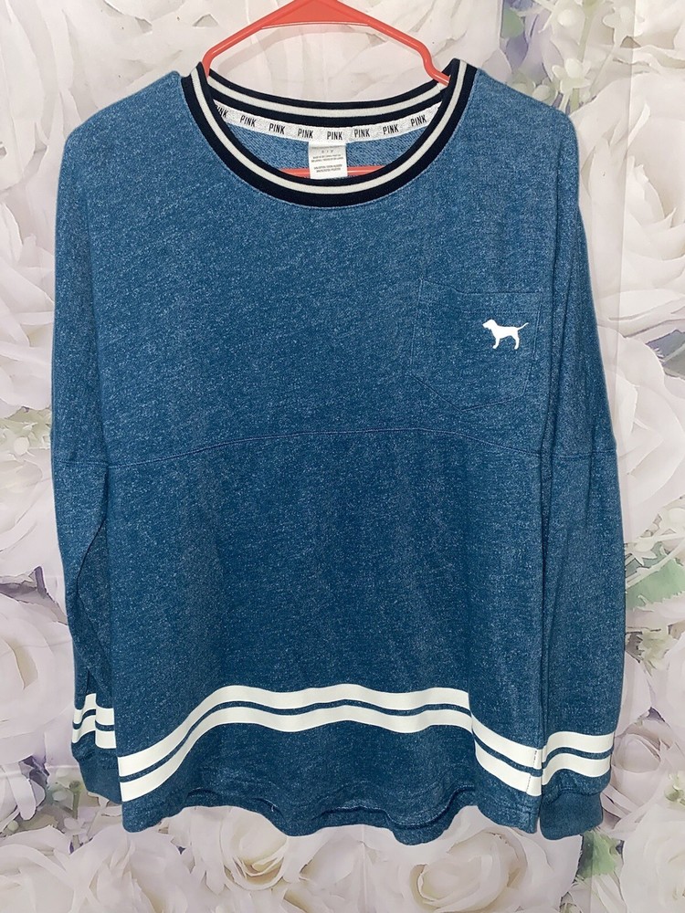 VICTORIA’S SECRET LOVE PINK TEAL SOFT COZY SWEATSHIRT SMALL