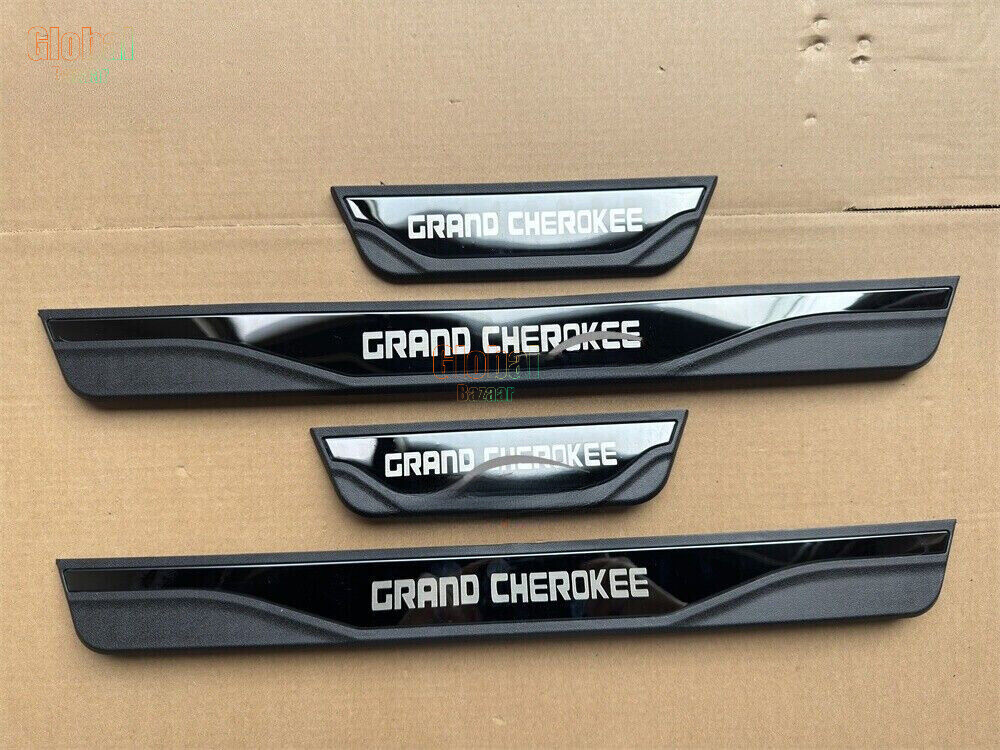 For Grand Cherokee Accessories Door Sill Cover Scuff Plate Trim Guard Protector