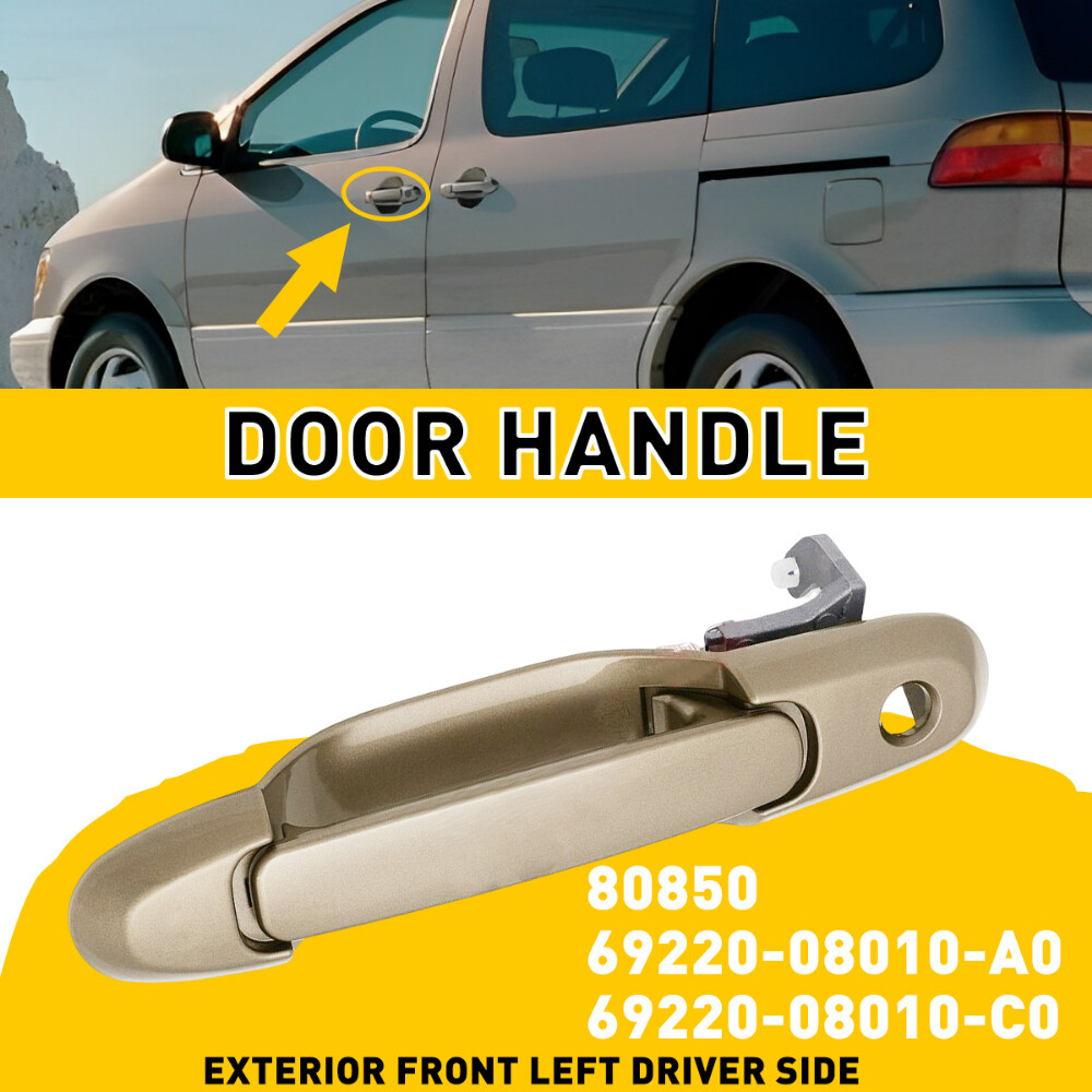 80850 Front Left Sliding Door Handle for 1998-03 Toyota Sienna 69220-08010-A0 M