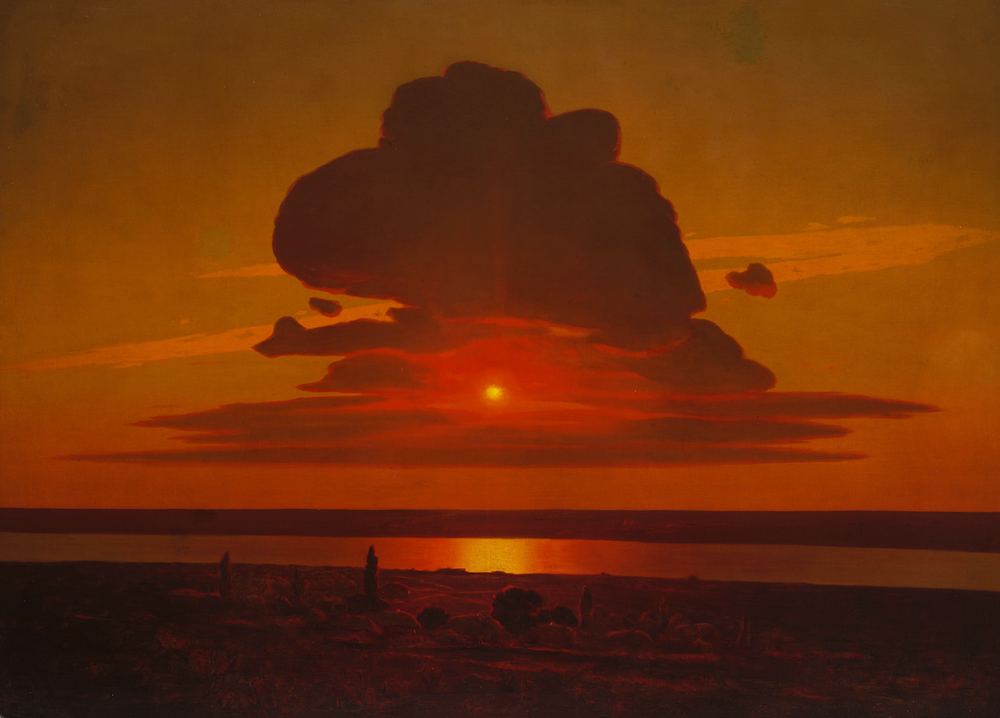Red Sunset on the Dnieper | Arkhip Ivanovich Kuindzhi | 1907 Landscape Art Print