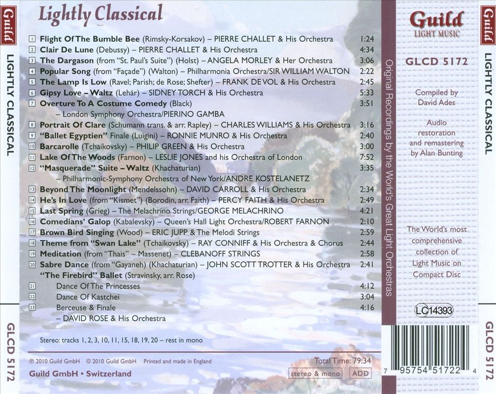 VARIOUS ARTISTS GOLDEN AGE OF LIGHT MUSIC: LIGHTLY CLASSICAL NEW CD