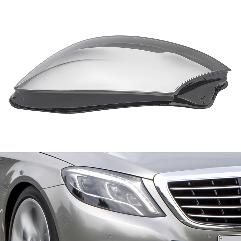 Right Front Headlight Lens Covers For 2014-2017 Mercedes-Benz W222 S-Class Lamp