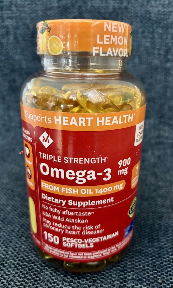 Member's Mark Triple Strength Fish Oil Softgels, 900mg (150 Count) EXP 5/31/2025