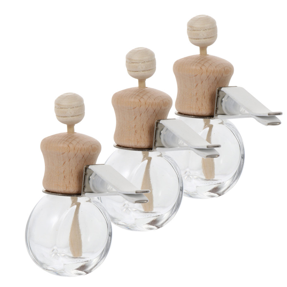 3 Pcs Pot Diffuser Car Perfume Empty Bottle Air Refill Pads