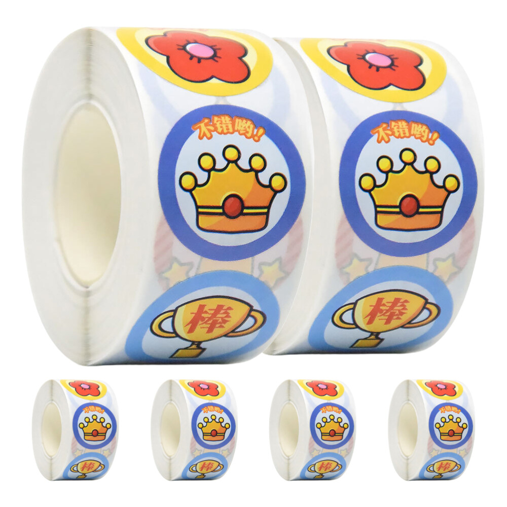 6 Rolls Positive Reward Stickers for Kids and Kindergarten Teachers