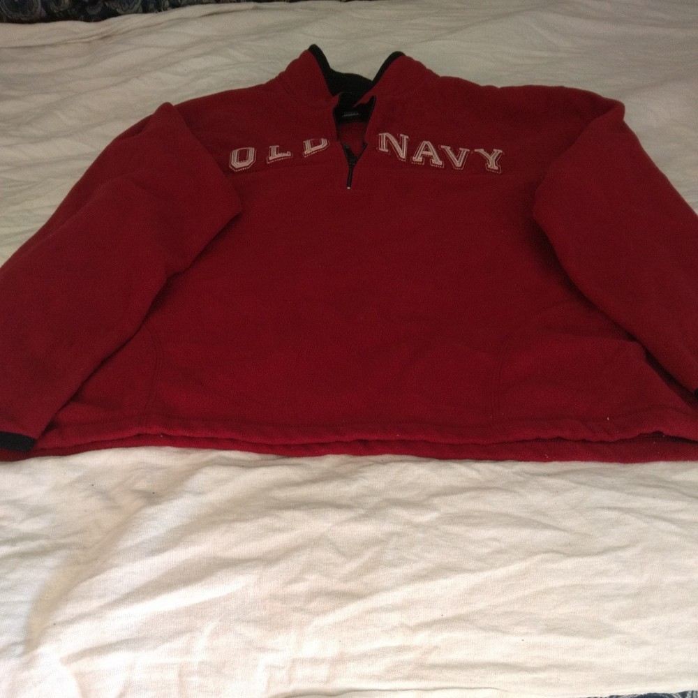 Vtg Y2k Old Navy Sz XXL Quarter Zip Pullover Fleece Sweatshirt Streetwear