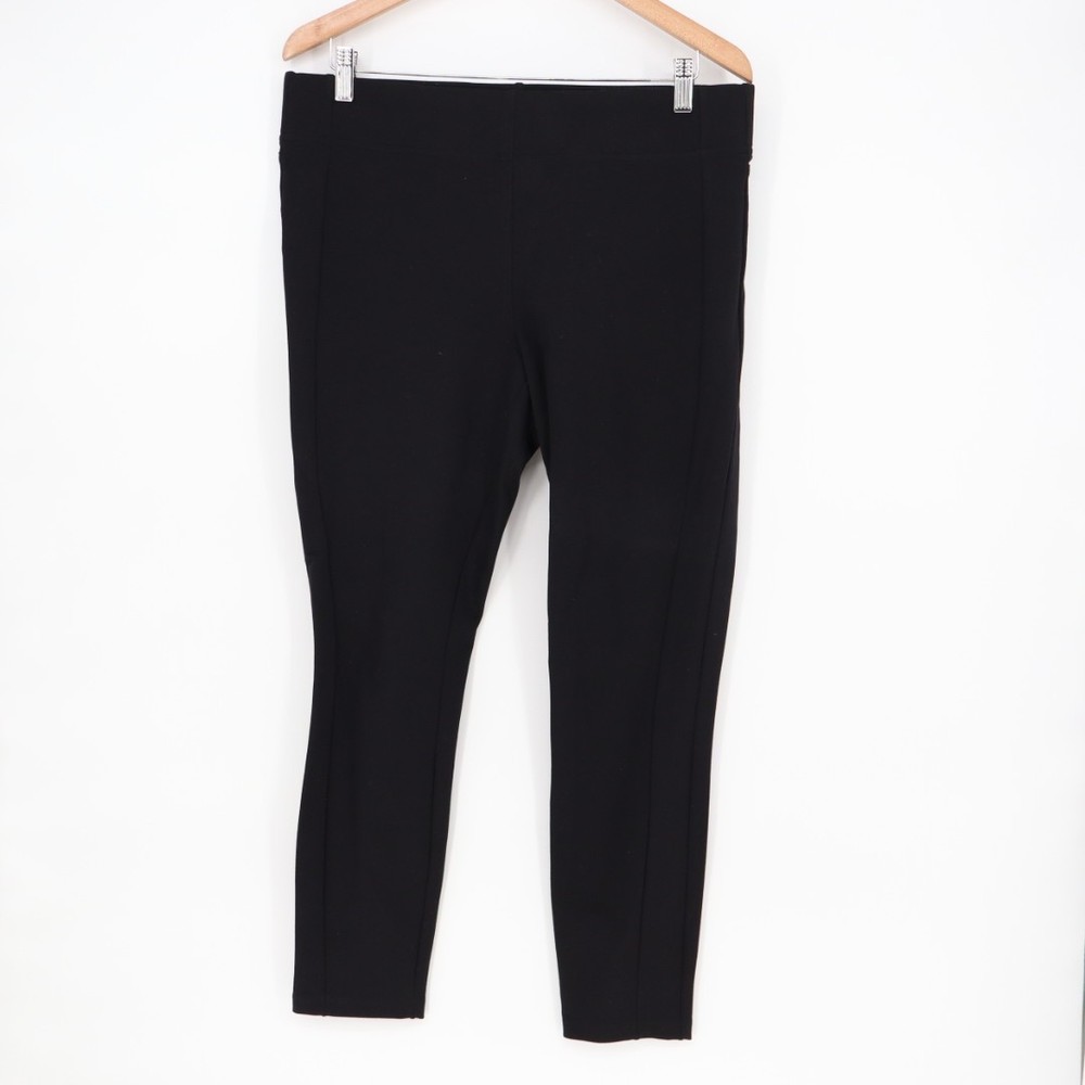 Loft Outlet Leggings Womens Large Black Stretch Knit Workwear Cropped Yoga