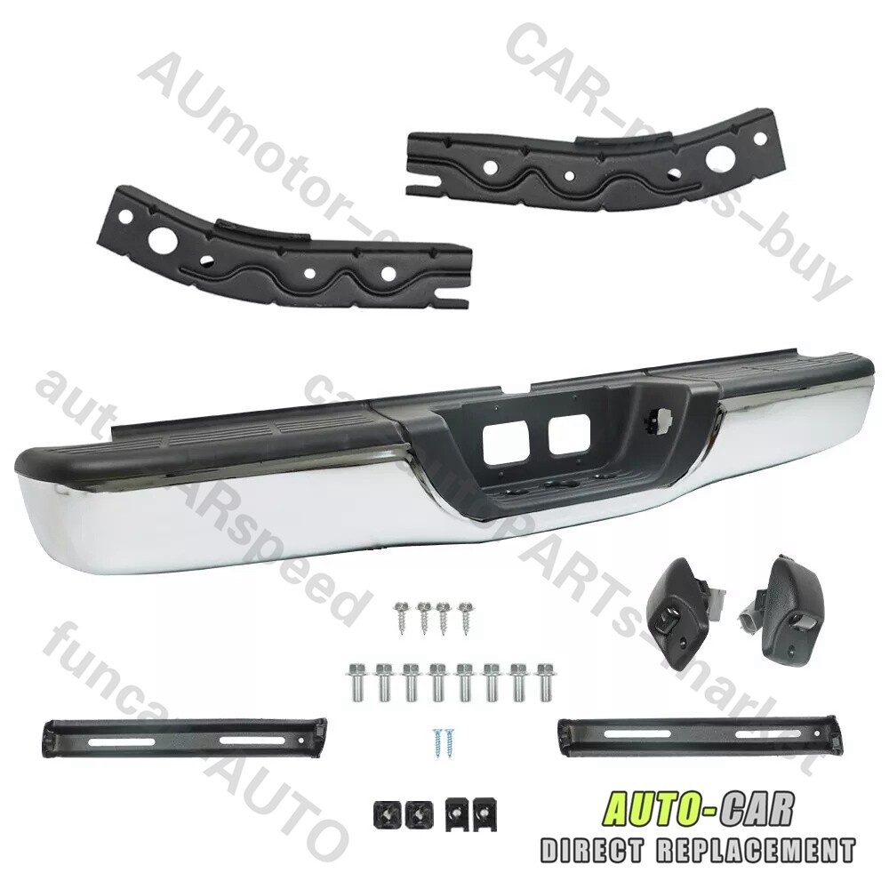 For Toyota Tundra Base SR5 2000-2006 Rear Bumper Assembly Steel Bumper Chrome