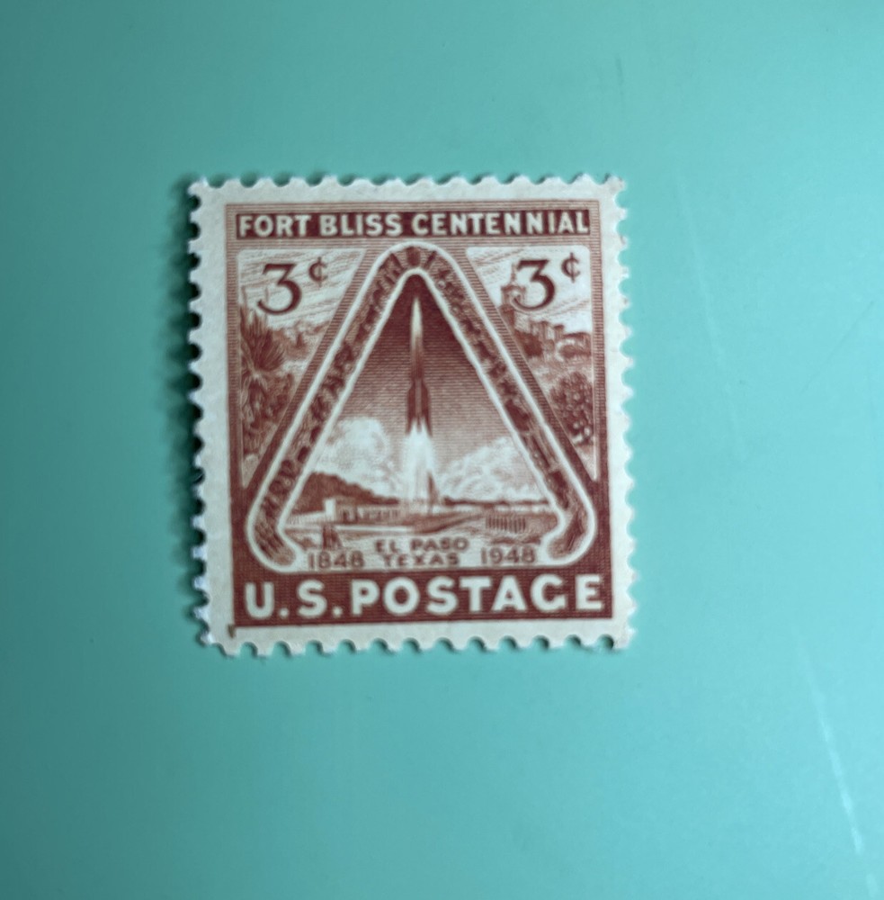 1948 US Fort Bliss Centennial 3c U.S. Postage Stamp El Paso Texas 1848-1948 MNH