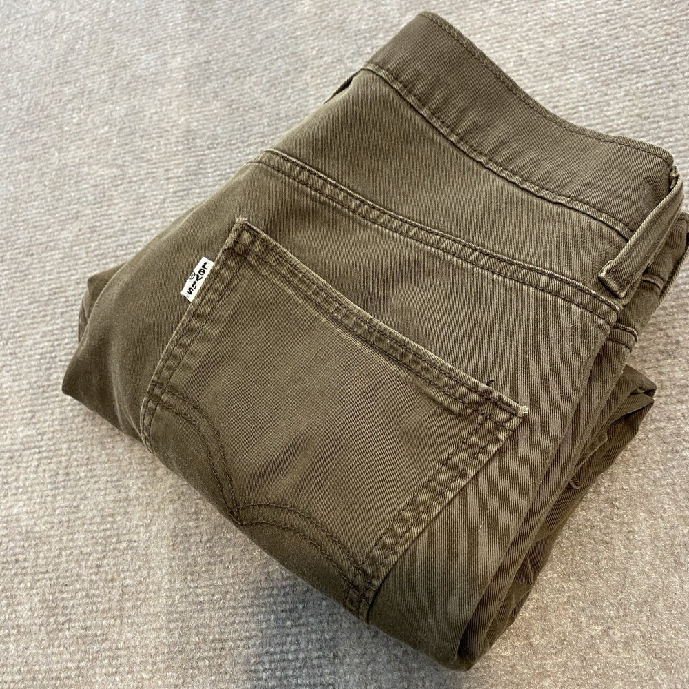 Levis Pants Mens Size 29x28 Brown Chino Casual Slim Fit Adult White Tag