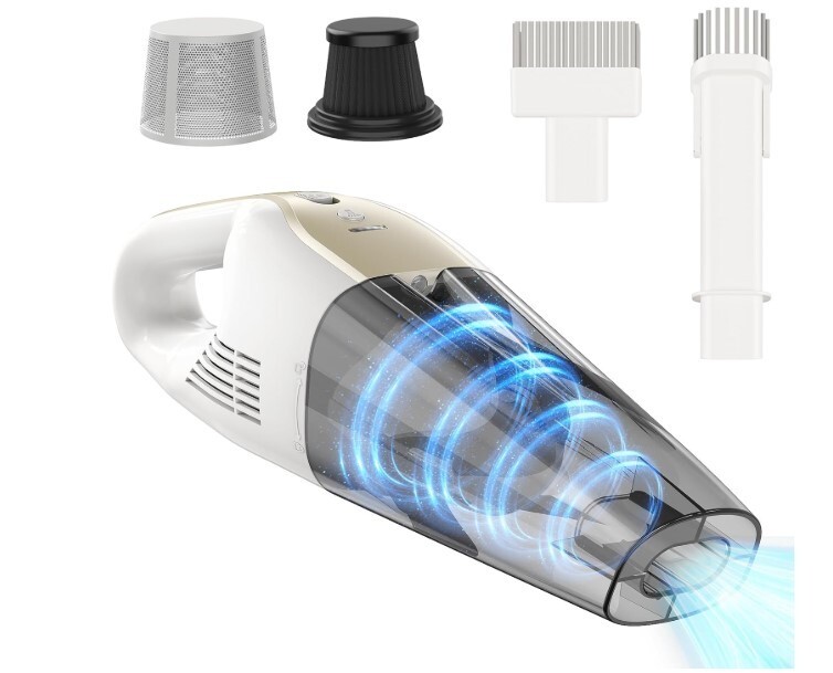 Aspiradora coche luz LED de mano portatil inalambrica succion potente Nuevo