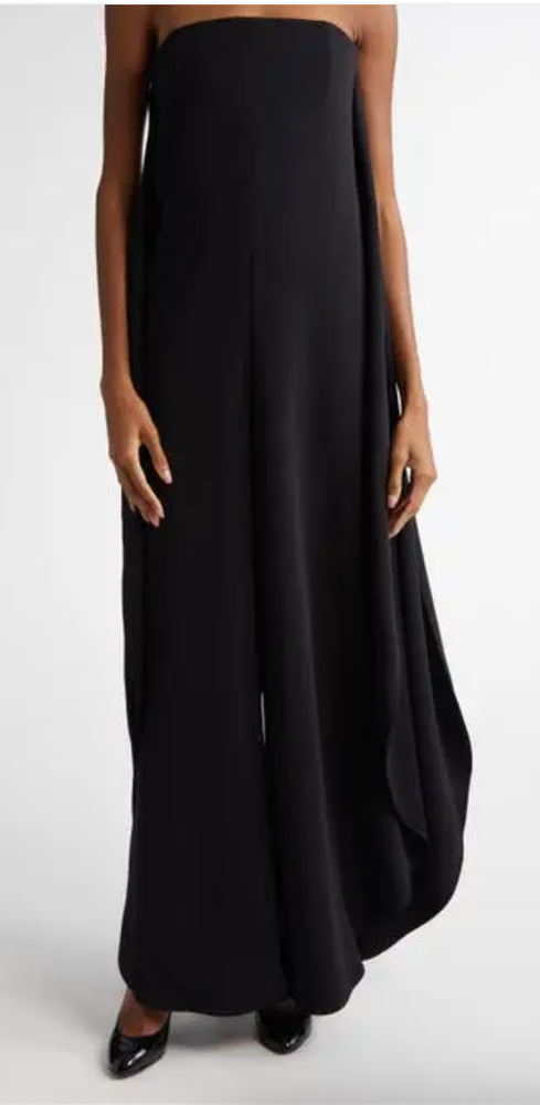 A29 NEW $3350 Women's Sz 44 Alaia Round Strapless Jumpsuit In Black
