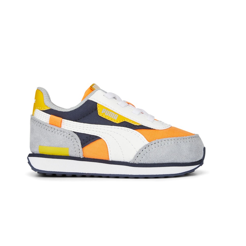 PUMA Future Rider Play On Lace Up  Infant Boys Grey, Orange Sneakers Casual Shoe