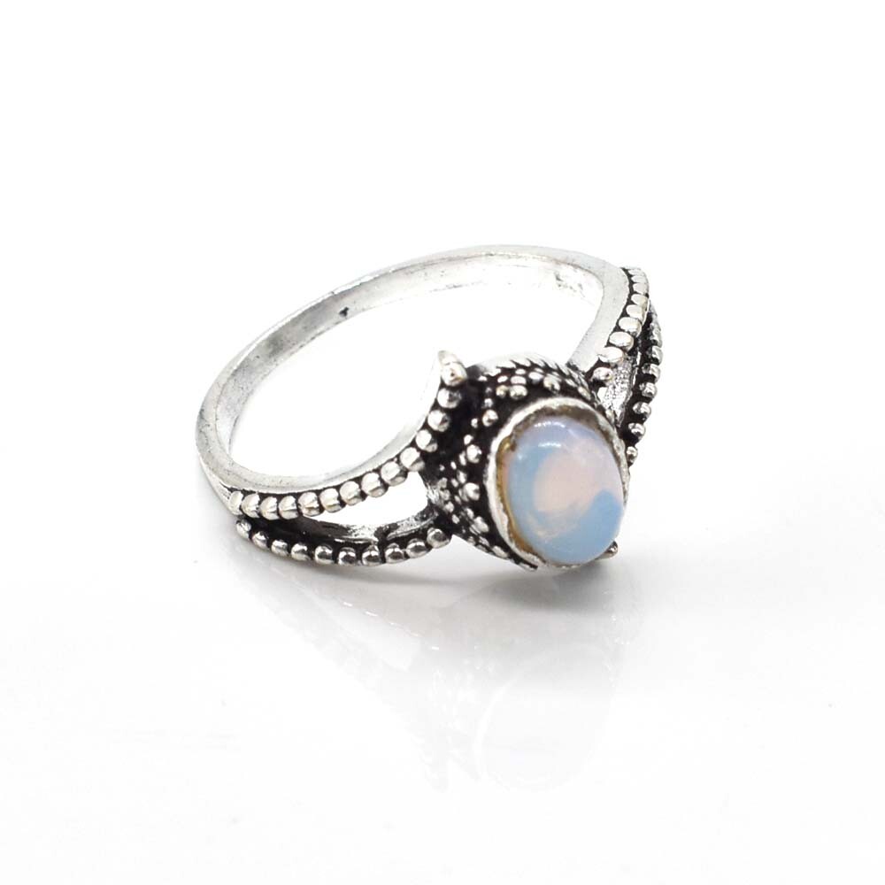 Milky Opalite Gorgeous Gemstone Jewelry Christmas Sale Ring Size 6.5 US q877-image