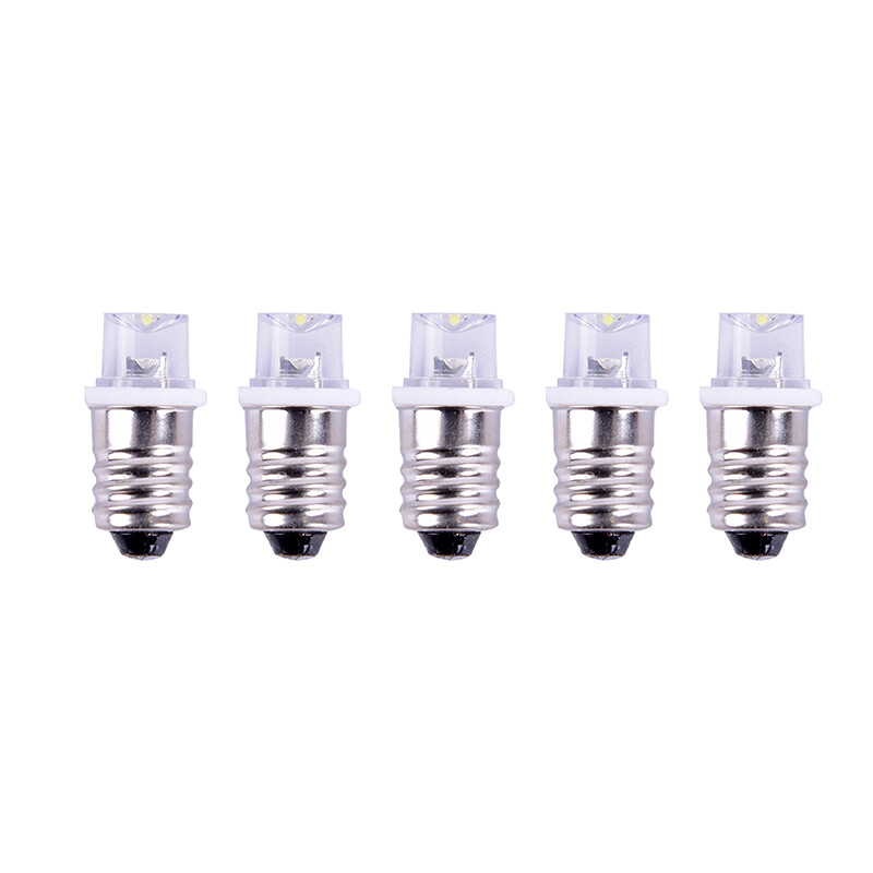 5pcs E10 LED Bulb 3V-4.5V Instrument Indicator Light for Flashlight