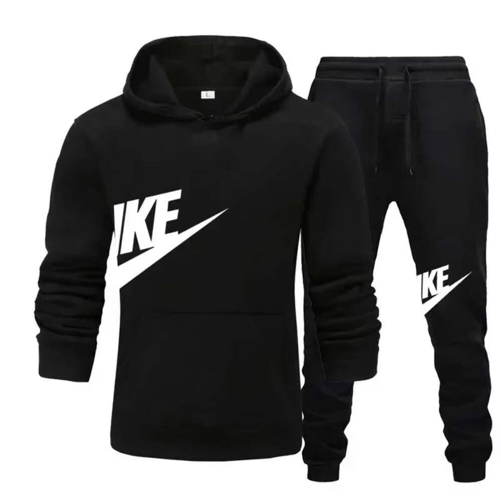 A New Autumn and Winter Men'S Casual Sportswear Set of 2-Piece Hooded Sweatshirt
