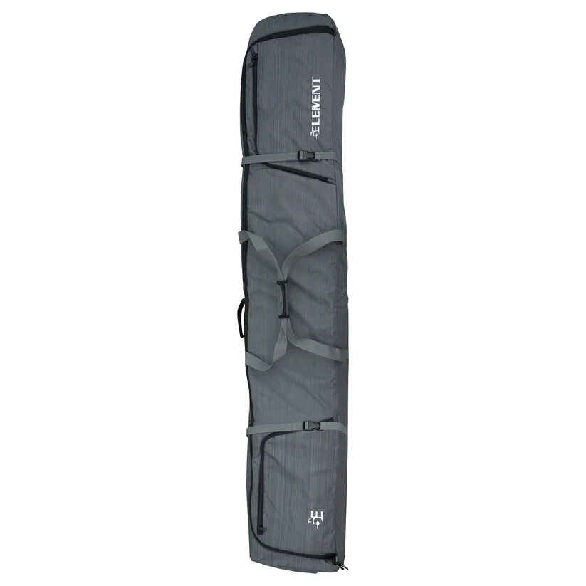 NEW $225 5th Element Bomber 190cm Double Ski Bag Padded 4 Travel + Wheels Gray-image