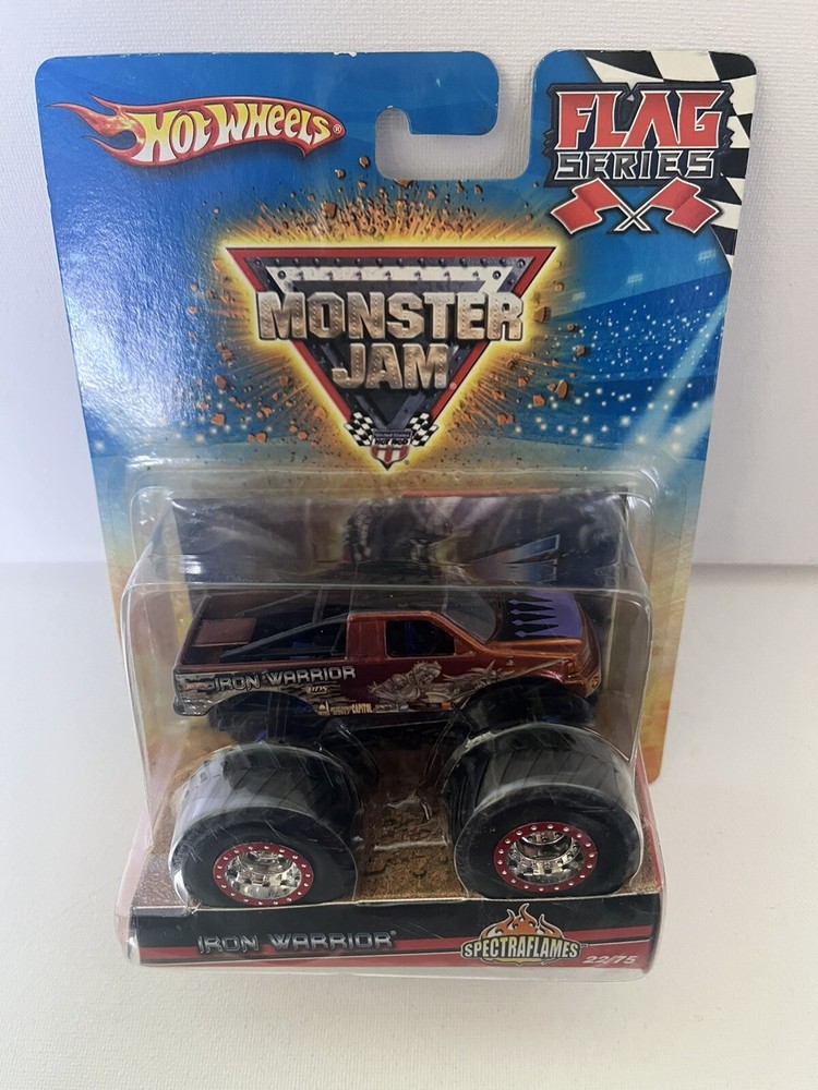 Hot Wheels Monster Jam 2009 Iron Warrior 22/75 Flag Series/Spectraflame 1:64 New