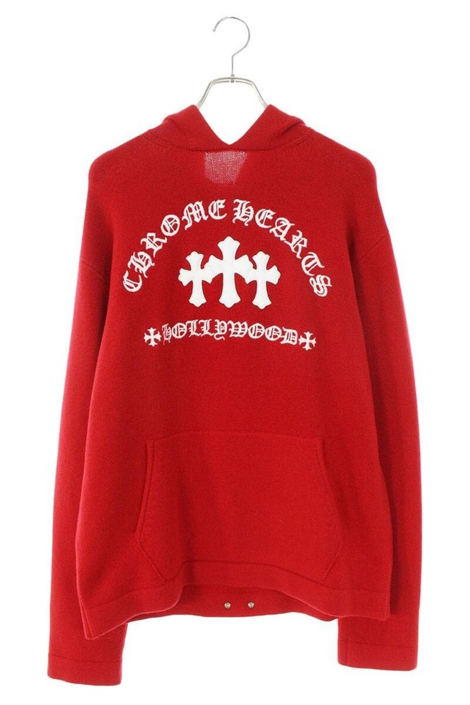 Chrome Hearts M SAILIN ON HD PLVR CHSMR Cross Patch Cashmere Hoodie #1061
