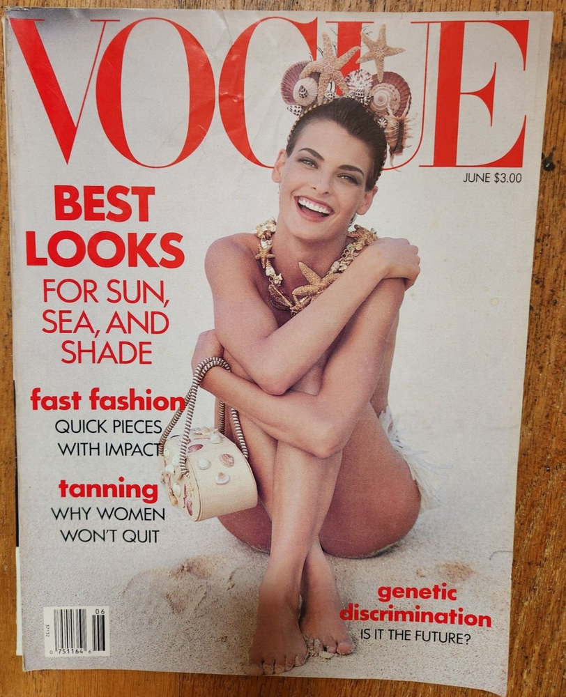 Vogue Magazine June 1990 Linda Evangelista BEST LOOKS