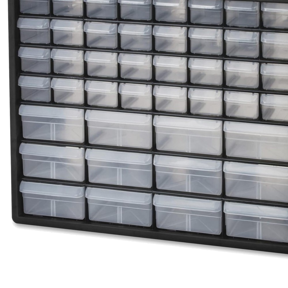 Stackable 44-Drawer Plastic Storage Cabinet for Garage Office Organization