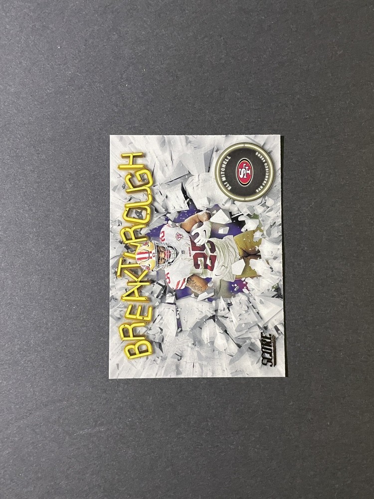2022 Score Eli Mitchell Breakthrough Insert Card #B2 - San Francisco 49ers