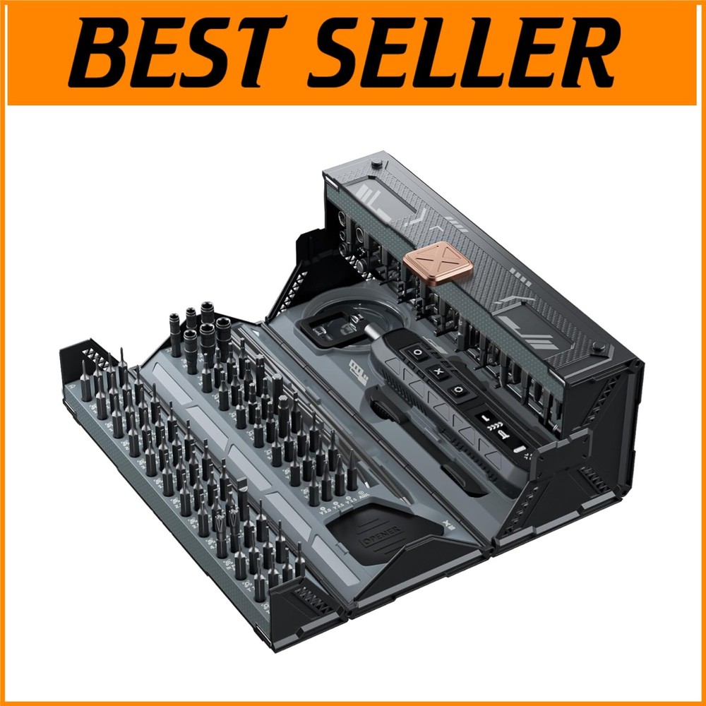 Compact 180-in-1 USB Rechargeable Cordless Screwdriver Kit with Versatile Multi-Bit Options for All DIY Tasks