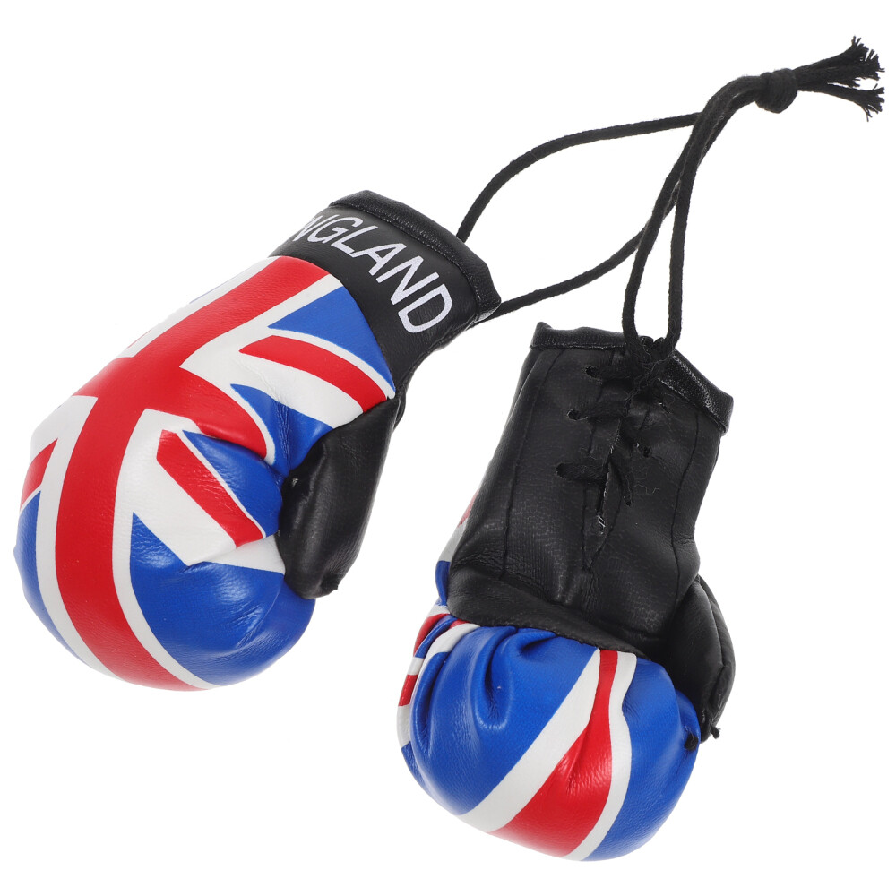 British Flag Boxing Glove Keychain - Patriotic Mini Pendant Keyring