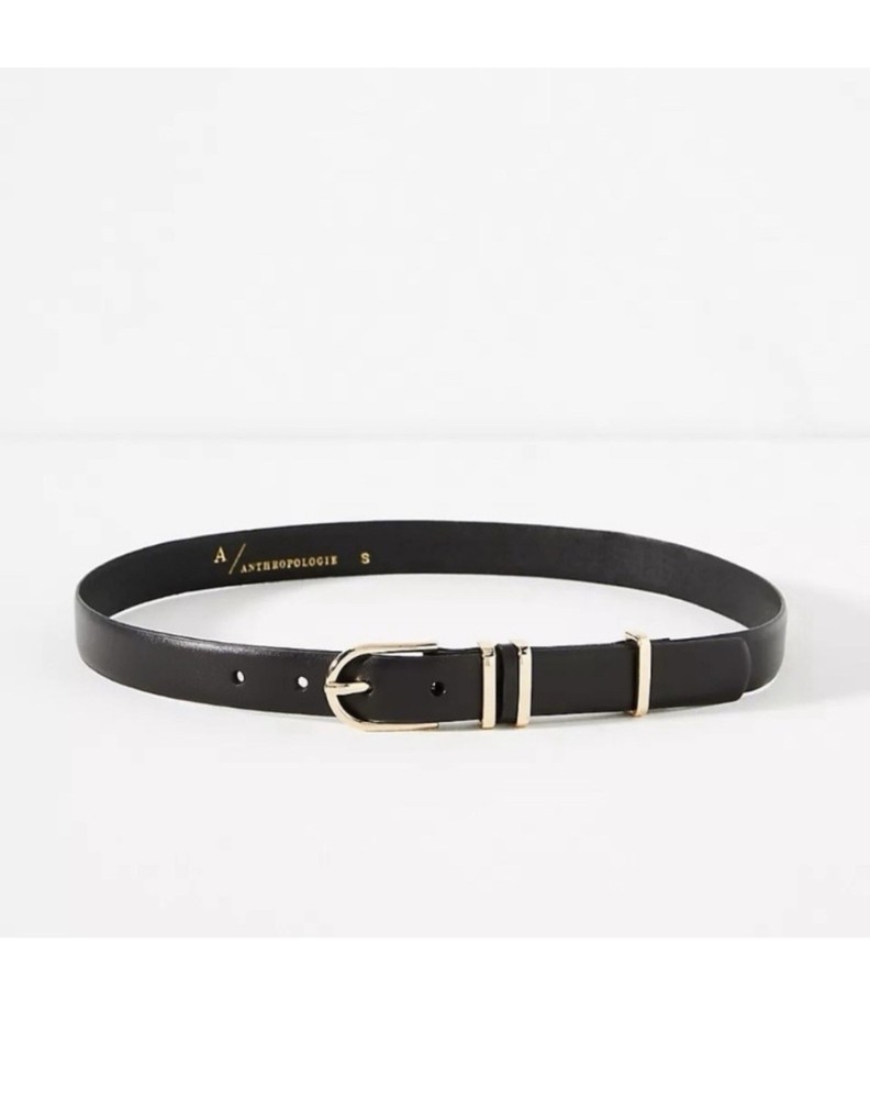 Anthropologie Belt Multi Keeper Black Belt Size XL