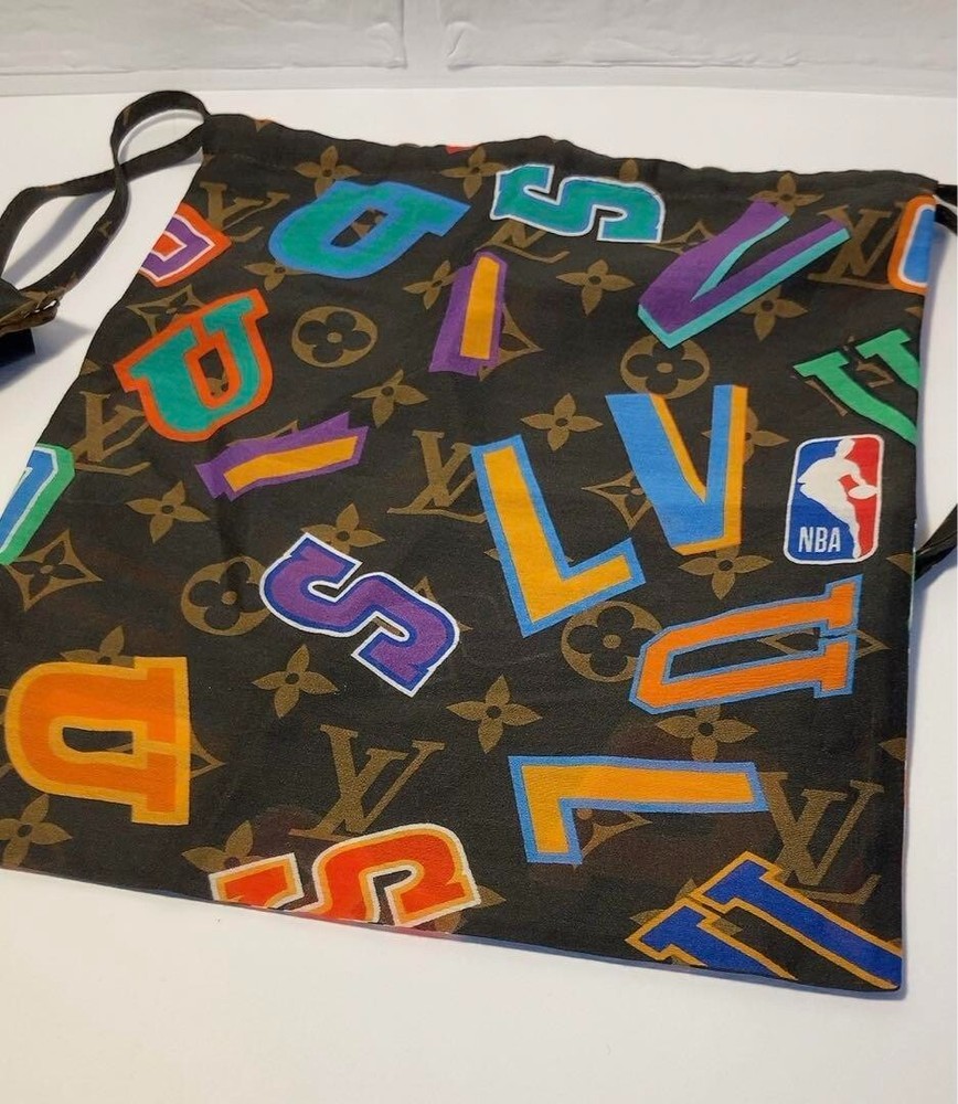 Louis Vuitton NBA Letters Set with Mask Drawstring Bag and Scarf