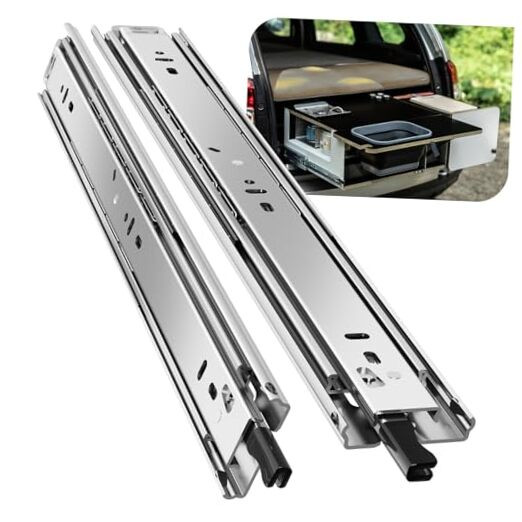 1 Pair Heavy Duty Drawer Slides with Lock 12 14 16 18 20 22 24 26 28 30 32 34