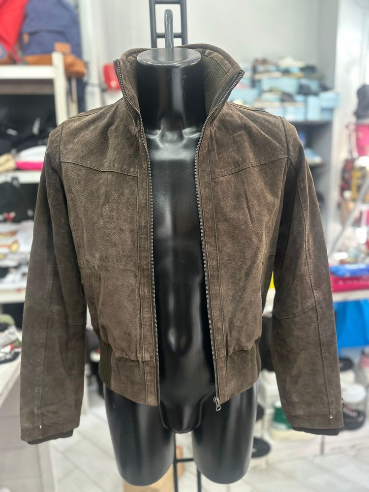 Ovs Distressed Brown Leather Jacket for Men Size 46 LLV393