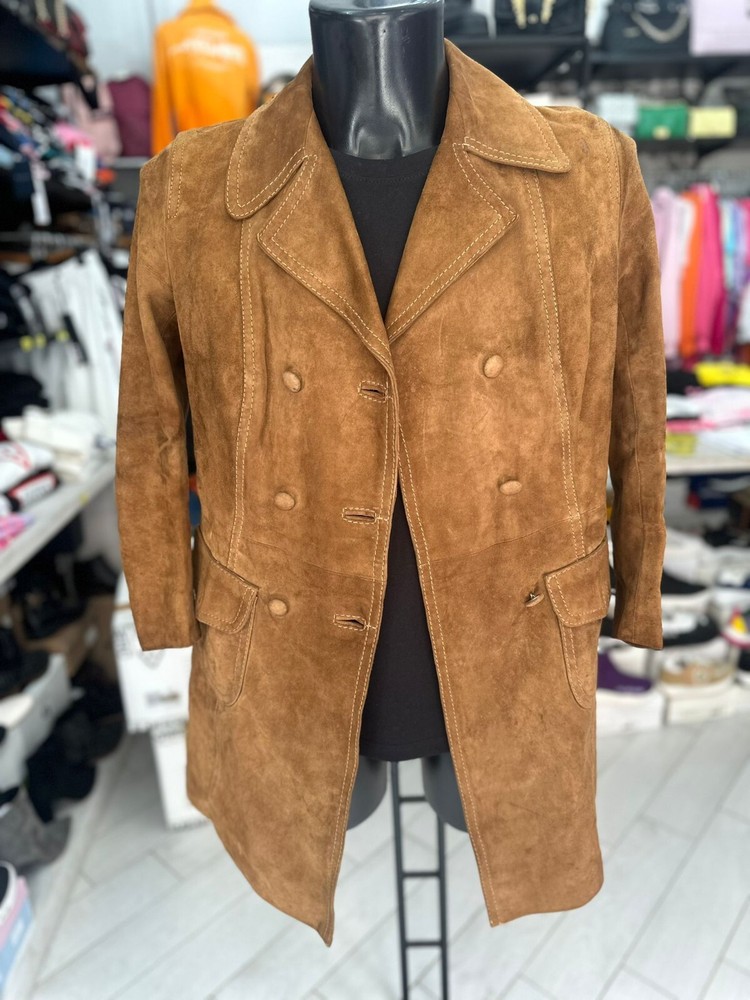 Leather Fashion Jacket in Real Leather Used Women Size 44 Brown LLV156